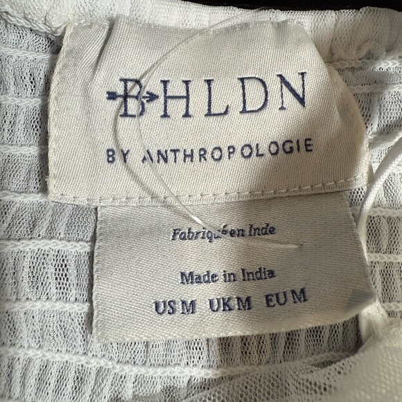 NWT BHLDN Anthropologie Ivory Floral Lace Sheer Maxi Wedding Dress Open Back - Picture 14 of 17